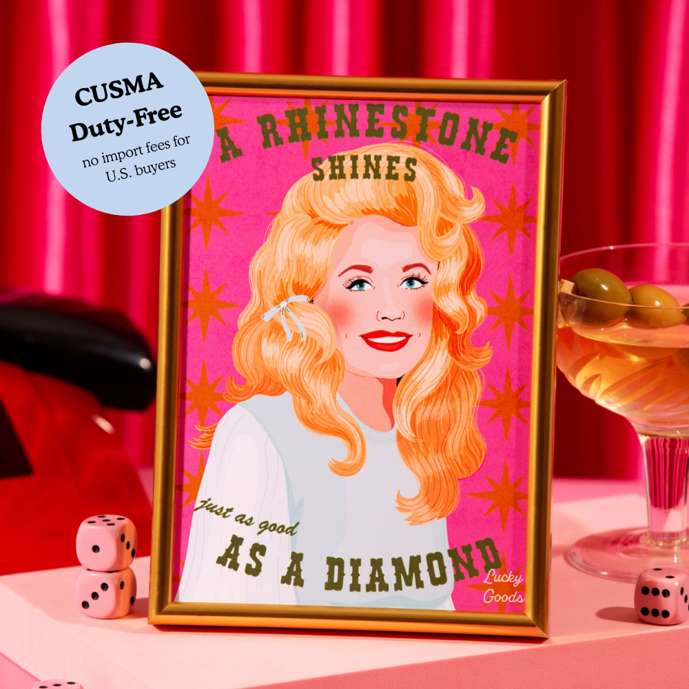 Lucky Goods Paper - Wholesale Art Print - Dolly Inspired Country Queen Rhinestones Portrait Print6