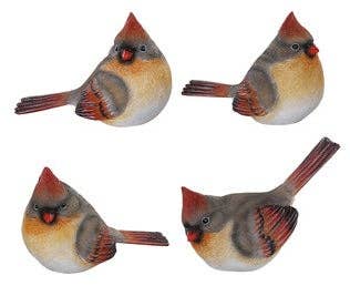 Will's Company - Wholesale Decorative Figurine - Resin Male or Female Cardinal Red Bird (Large) - 2 options0