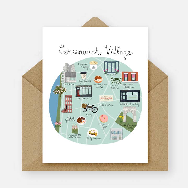 London Block by Block - Wholesale Everyday greeting card - Greenwich Village NYC Card0