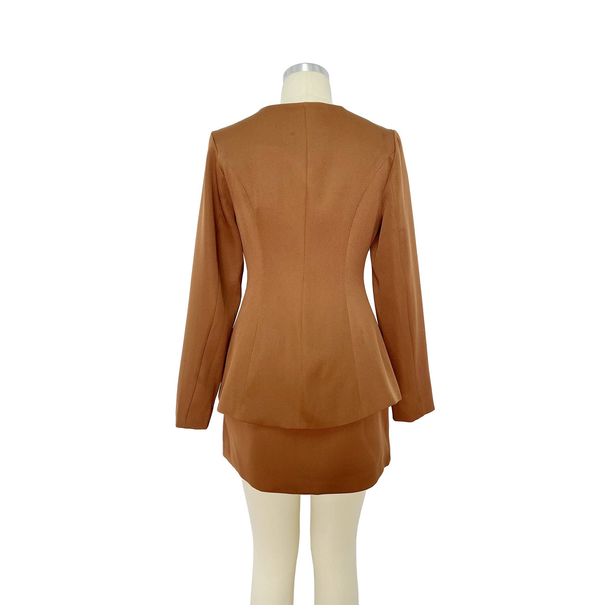 XHHH Inc - Wholesale Top & Pant Set (NOT Loungewear) - Women's - X9461CS Scoop Neck Blazer Mini Dress Set4