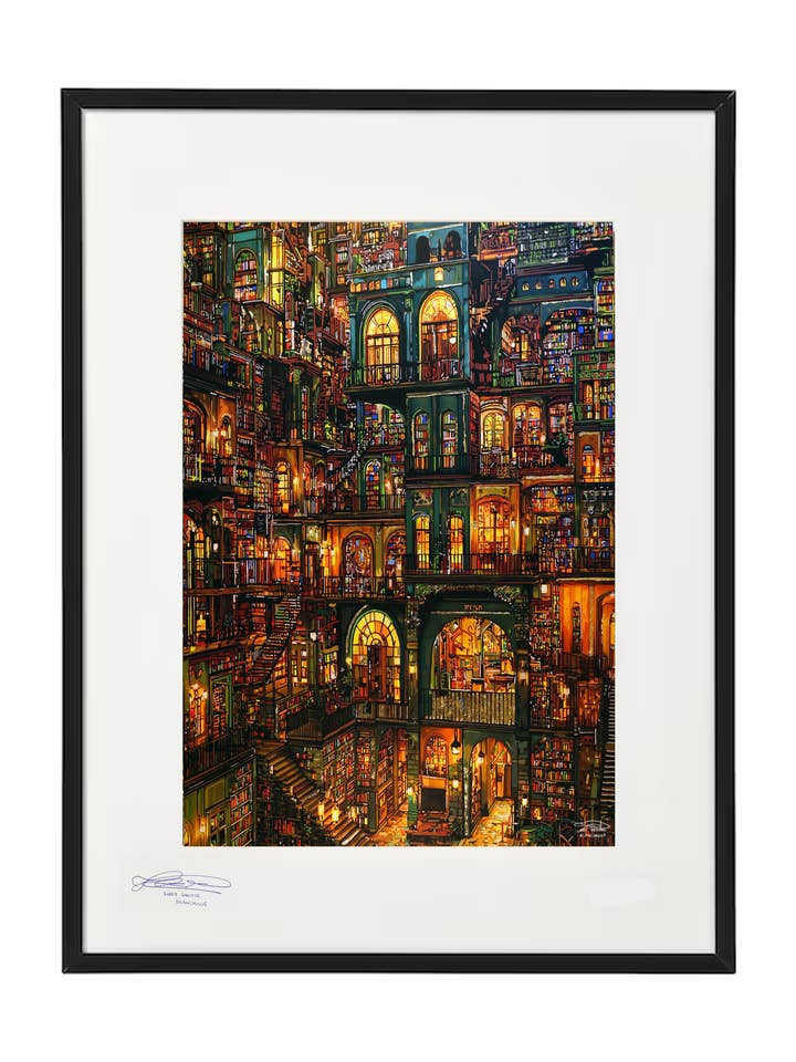 Library Magical Painted Wall Art- Limited Edition for wholesale by Blanchouse
