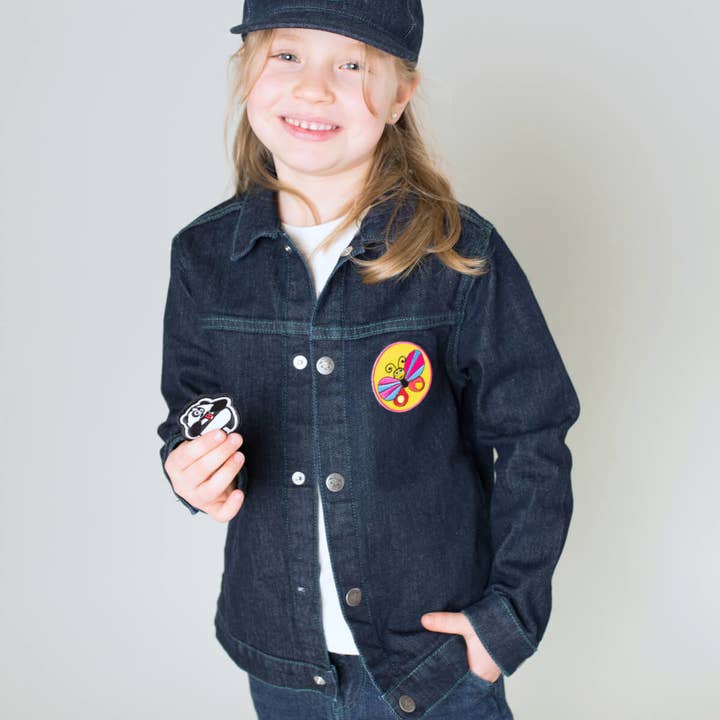Pamboo - Wholesale Spijkerjack - Kinderen - Spijkerjack voor kinderen met 5 emoji's