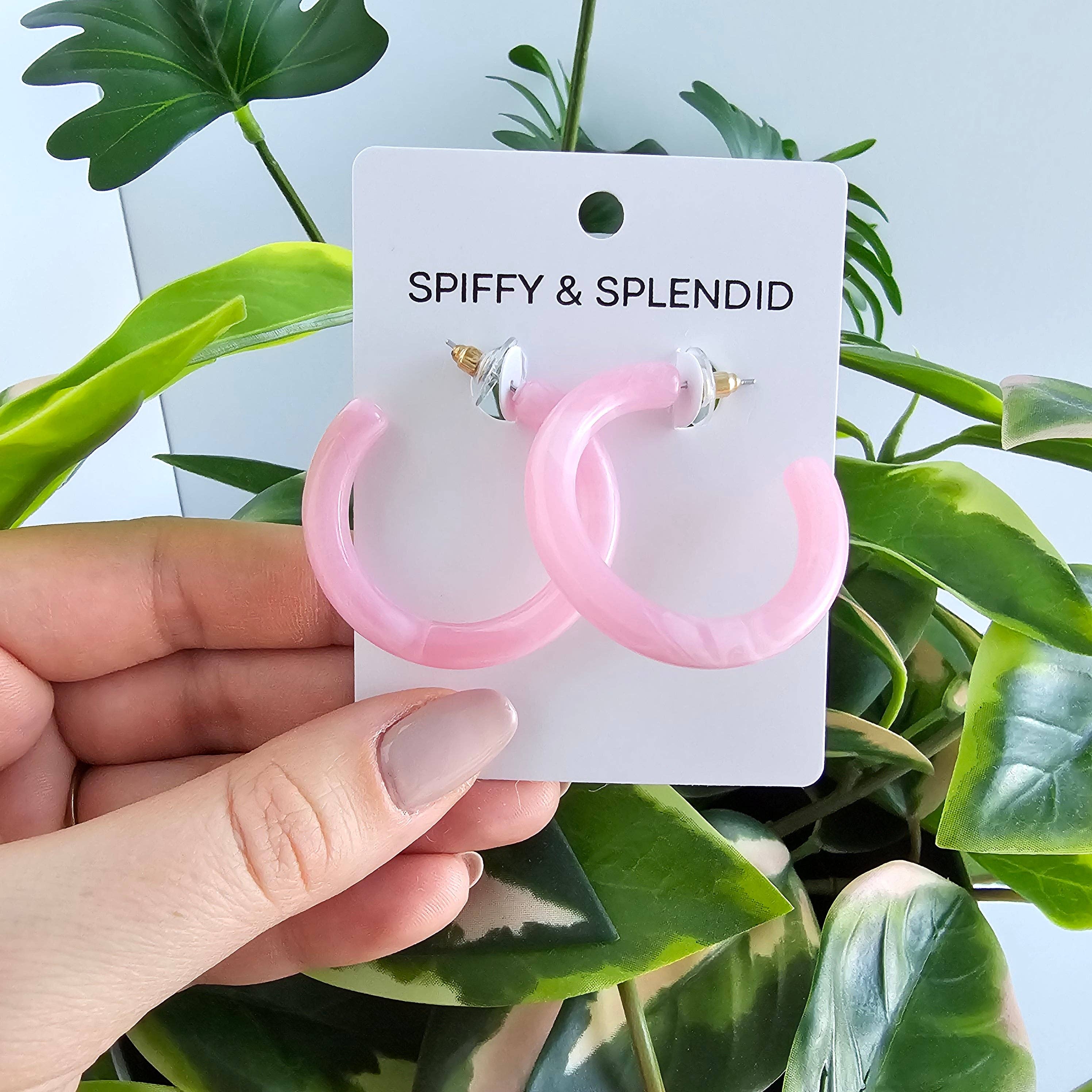 Spiffy & Splendid - Wholesale Hoop Earrings - Josie Hoops - Pink // Jewelry, Earrings, Gift10