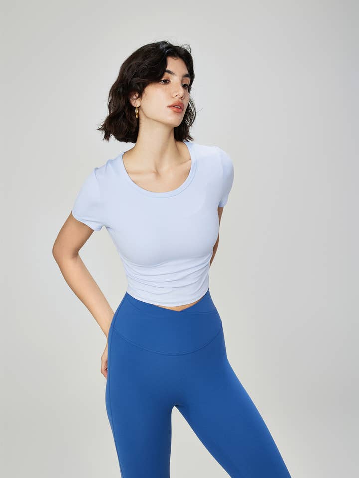 91thelabel - Wholesale Athletic Top - Women's - Stella Lycra® Crew Neck Active Crop Top