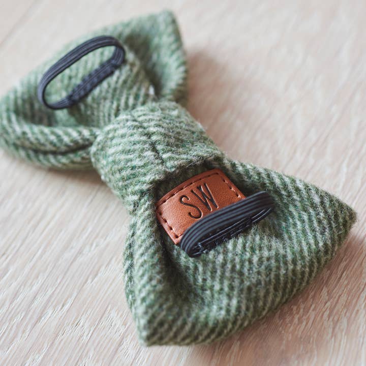 Sweet William Designs - Wholesale Pet Bow Tie - Dog - Bow Tie - Green Tweed