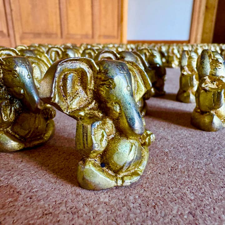 Asivana Yoga Company - Wholesale Sculpture - Brass Ganesh Statue - 2" Murti3