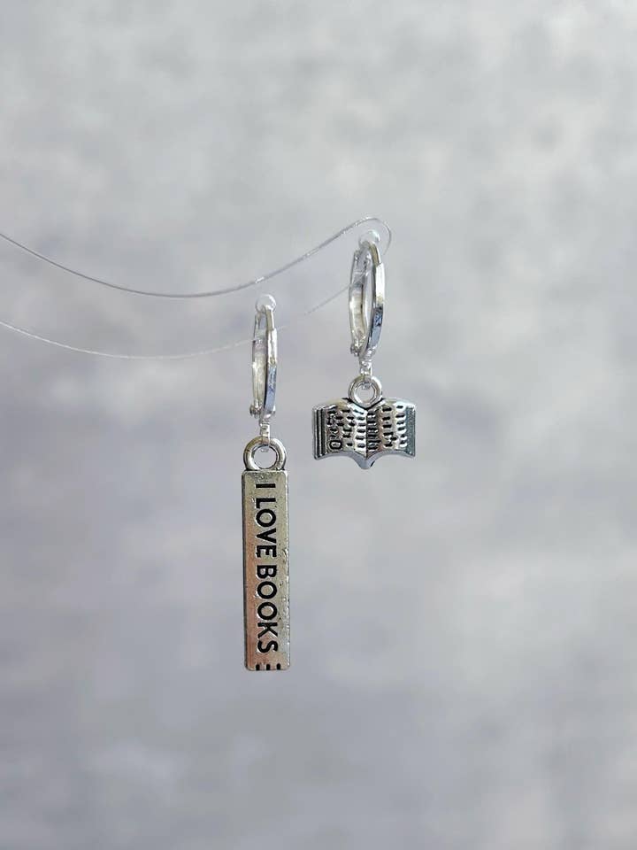 Mismatch I Love Books Earrings for wholesale by HolyGuacamolly