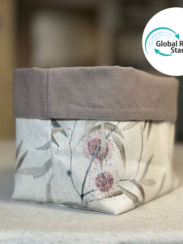 Tygkorg, h=20cm, återvunnen bomull, tryckt | Pipo Fresno för wholesale av Hortensias Home