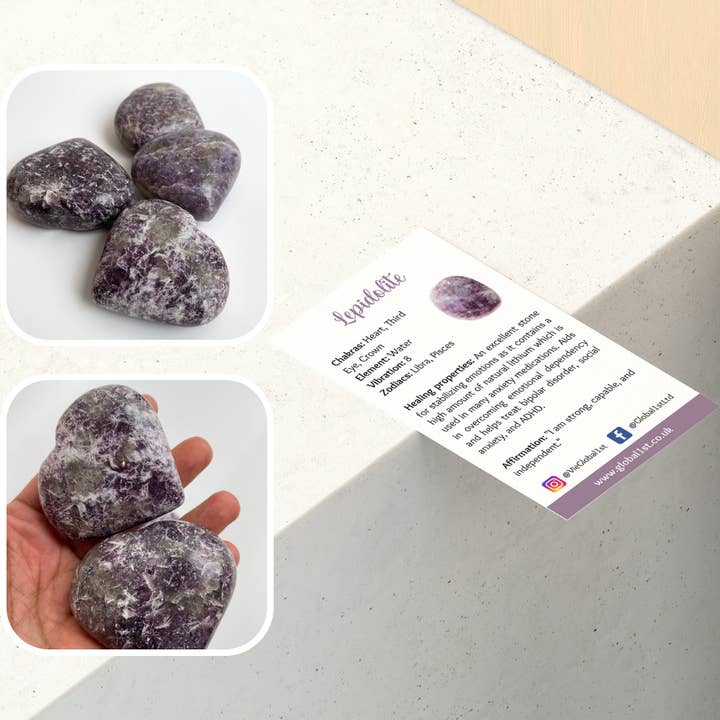VIE – wholesale Spiritual stone/crystal – Crystal Heart, 5-7cm18