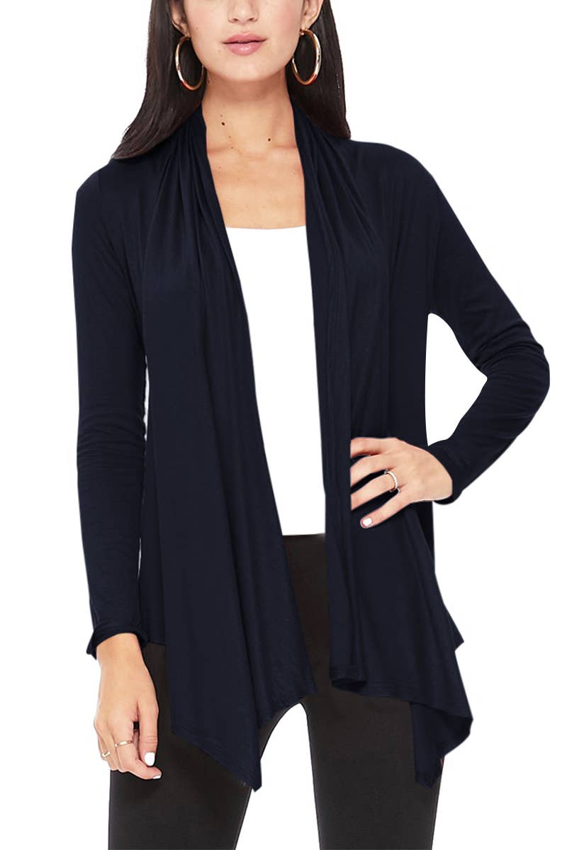 MOA COLLECTION – Cardigan - Mulher por atacado – Cardigan feminino sólido casual3