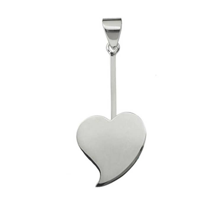 925er Silberhalterung für Donuts 3 cm und 4 cm "Herz für den Großhandel von La Boîte à Cailloux