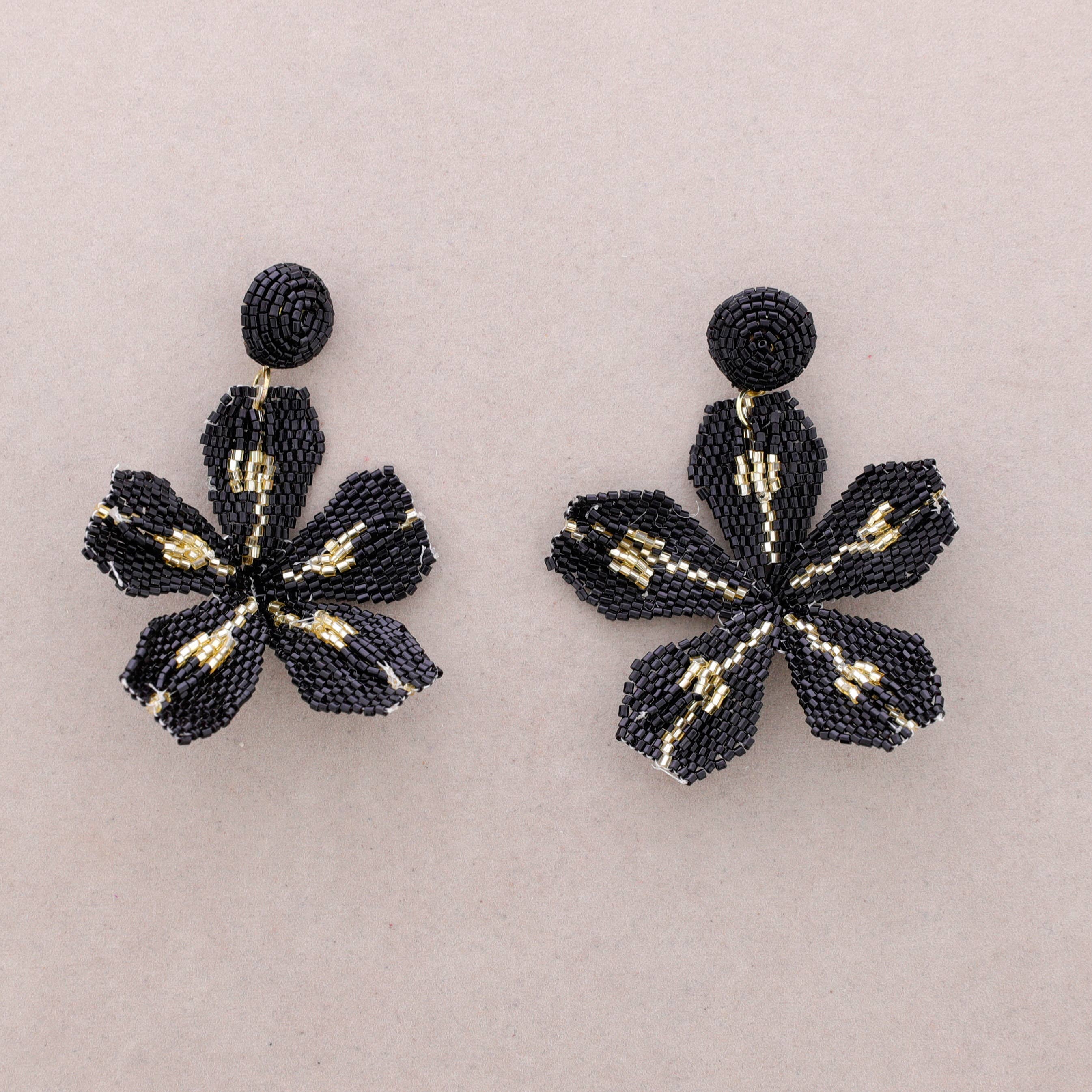 Sonata - Wholesale Snap Jewelry - Floral Beaded Earrings4