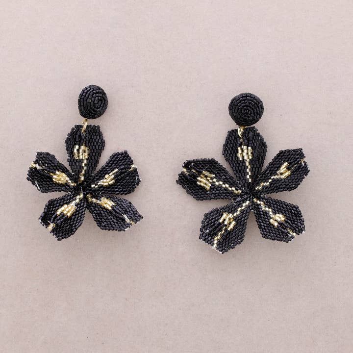 Sonata - Wholesale Snap Jewelry - Floral Beaded Earrings4