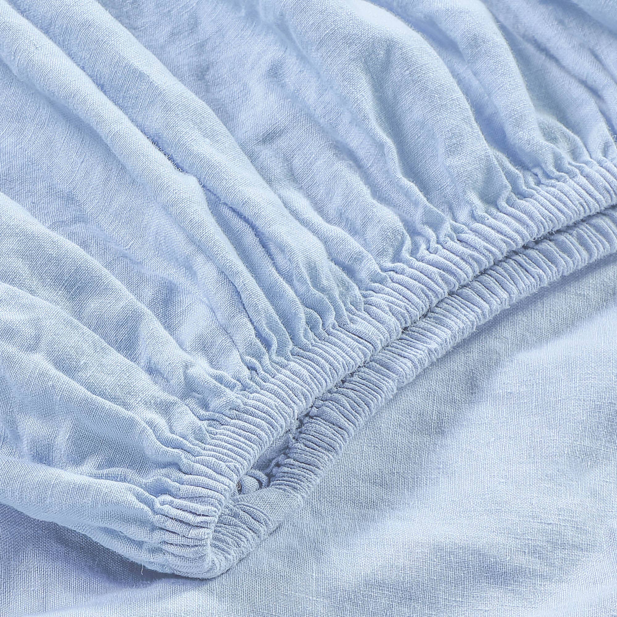 SIJO - Wholesale Sheet Set - French Linen Luxeweave Sheet Set - Sky3
