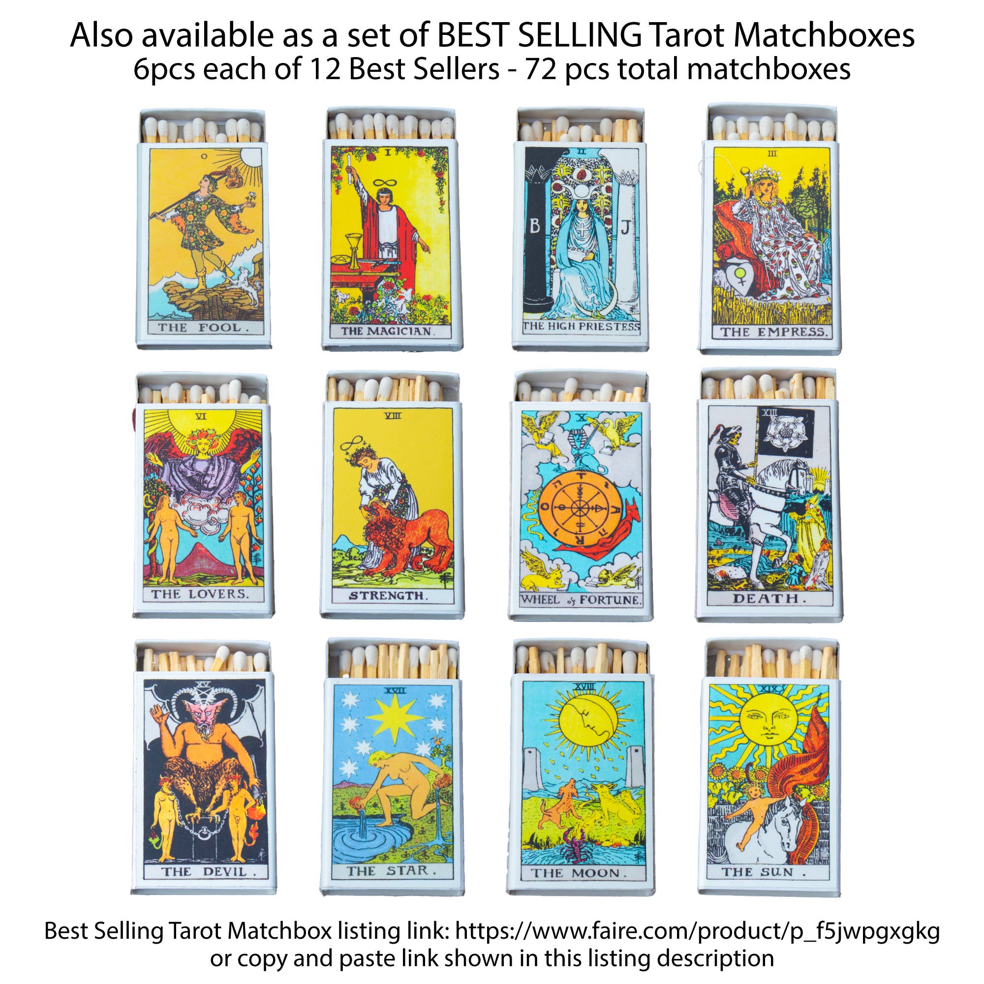 Most Amazing - Wholesale Matches - Tarot Matchbox - The Fool • Decorative Matches • Candle Acc3