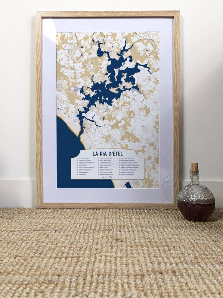 Vis kort over Ria d'Étel - Checkmap for engroshandel hos Captain Map