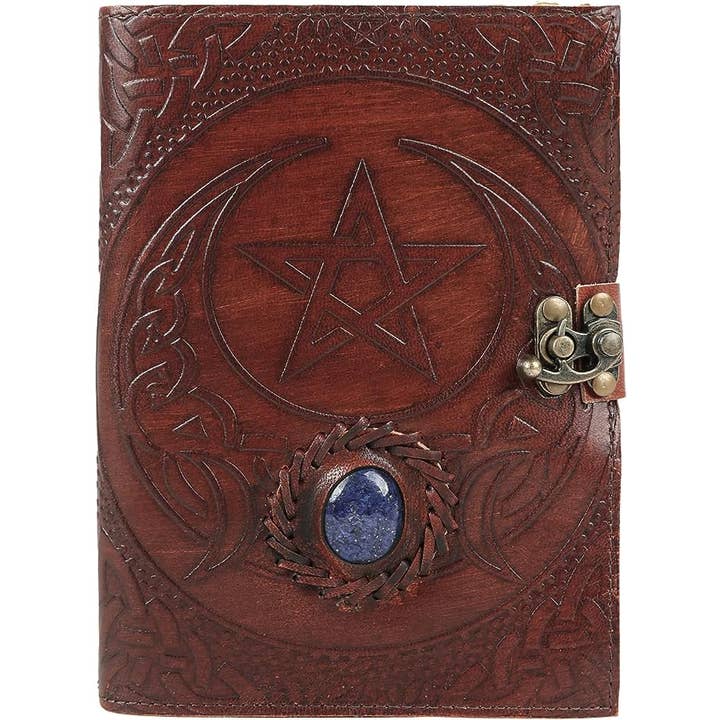 Jay mataji Handicrafts - Wholesale Journal/Diary - Leather Journal with unlined Deckle Edge Paper 8x6 inch Star