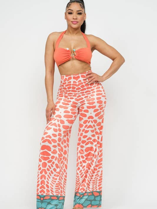 Bikini Top W Wide Leg Pants Set for wholesale by Belita Collection