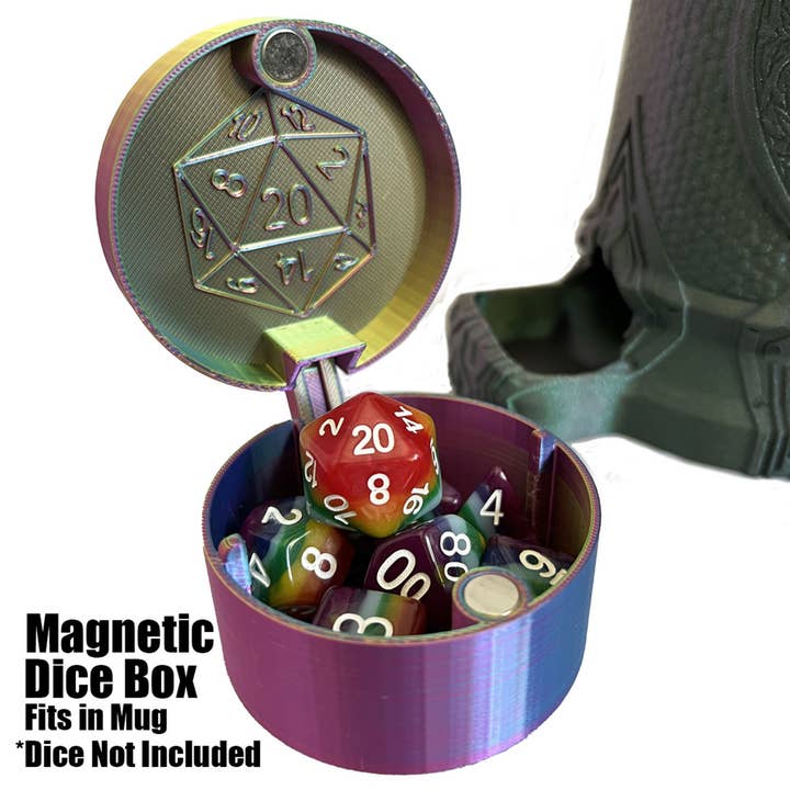 American Carver LLC - Wholesale Dice - Dragon Slayer 12oz Dice Tower Mug | TTRPG, D&D, CoC