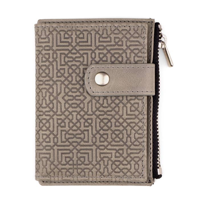 Schmale Geldbörse mit Münzfach Farid Dark Grey für den Großhandel von Munira