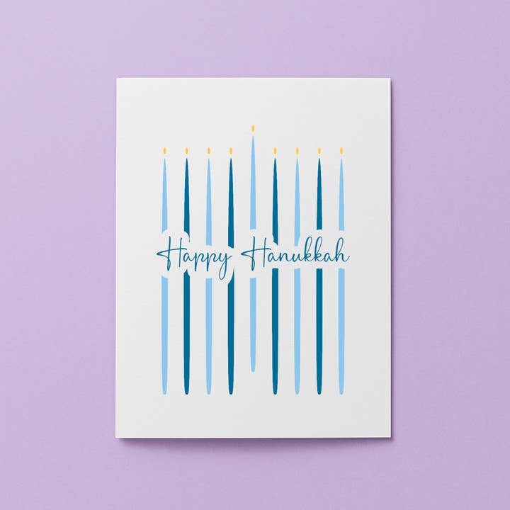 Carte de Bougies de Joyeux Hanoucca pour la vente par Cards by Renee