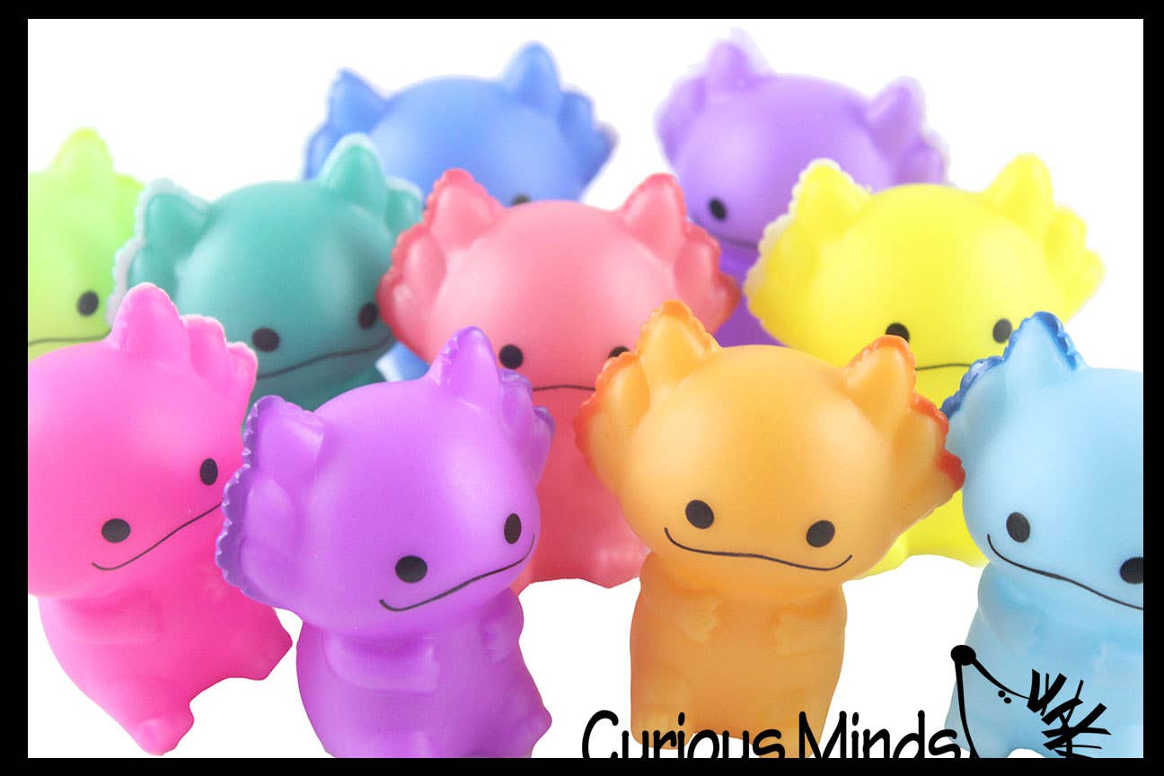 Curious Minds Toys - Vente Figurine – enfant - Lot de 50 figurines Axolotl - Jolies petites figurines d'animaux pour3