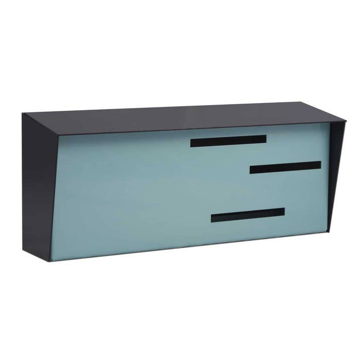 Modern Mailbox | Mid Century - Black/Robin Egg for wholesale by Modern Mailbox