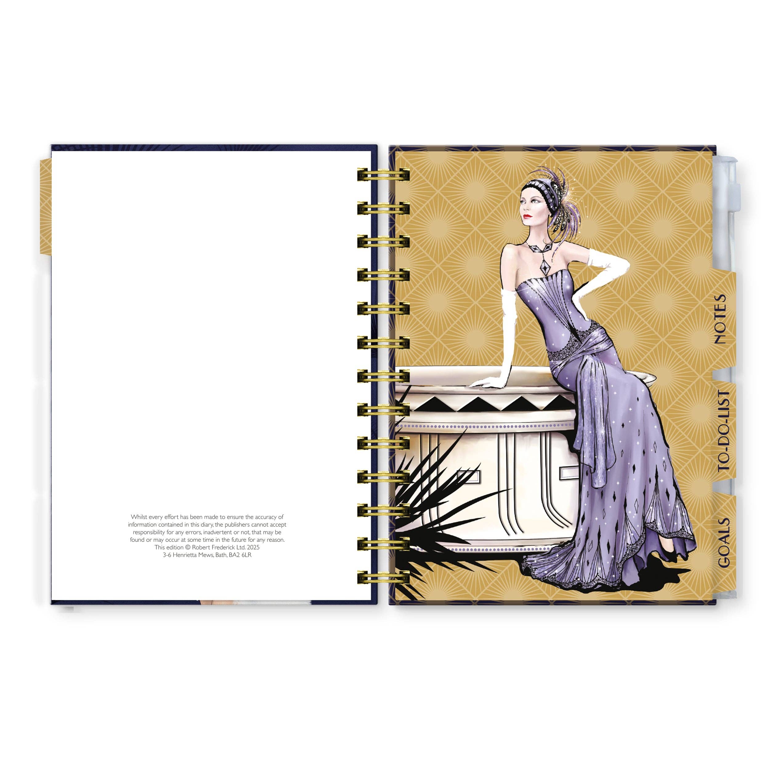 Robert Frederick Ltd - Wholesale Planner - Claire Coxon Art Deco 2026 Organiser Diary1