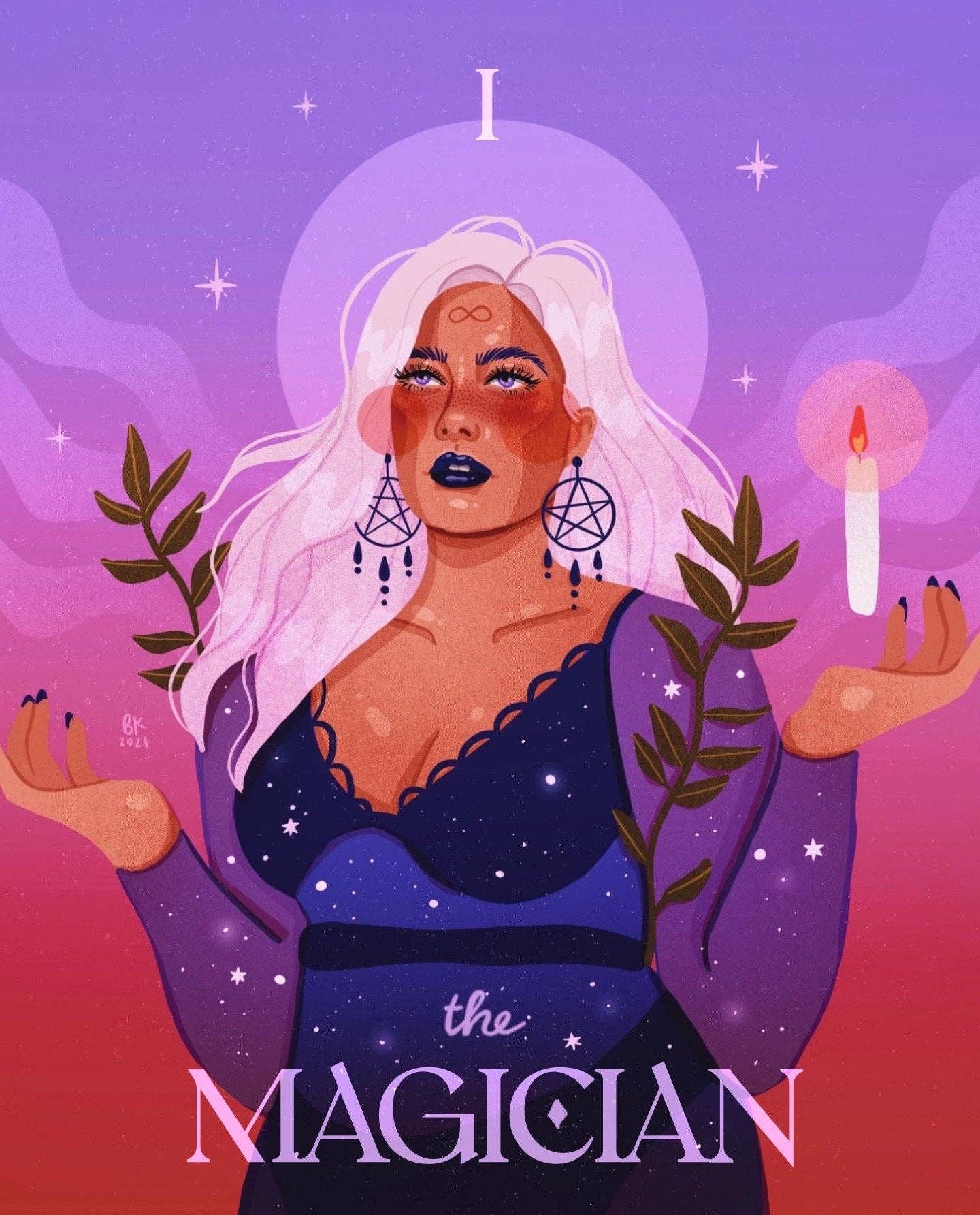 Brittany Keller Art – Engroshandel Kunsttryk – Tryllekunstneren Mini Print0