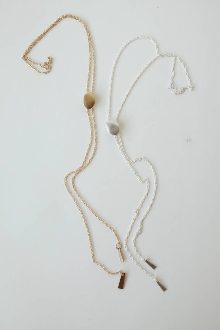 Sarah Safavi Jewelry - Wholesale Pendant/Charm Necklace - Ascent Bolo Necklace Gold or Silver5