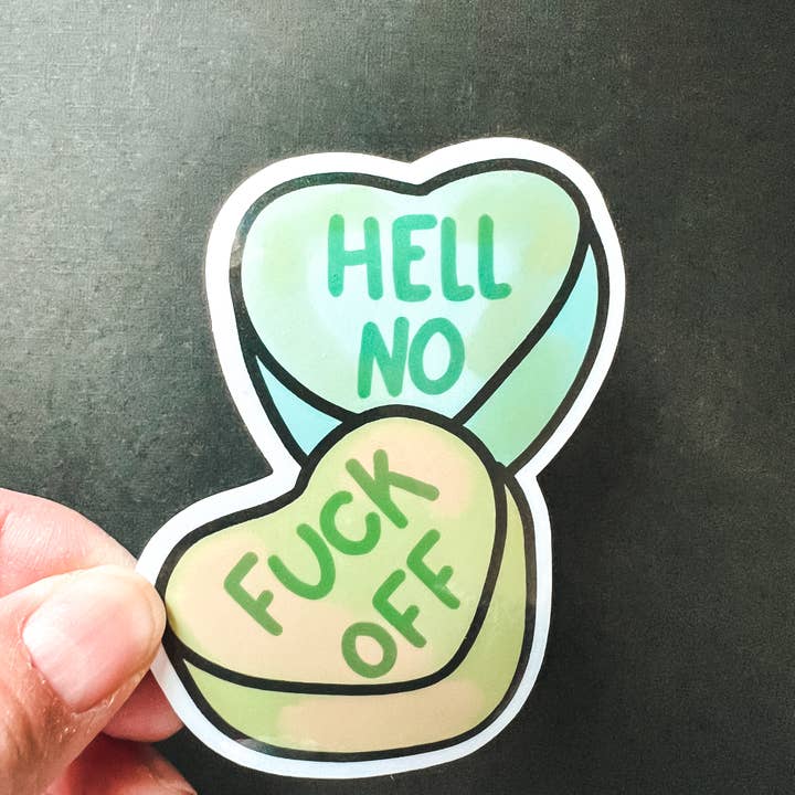 Pegatina troquelada I Swear Hearts para venta al por mayor de Superbloom Co