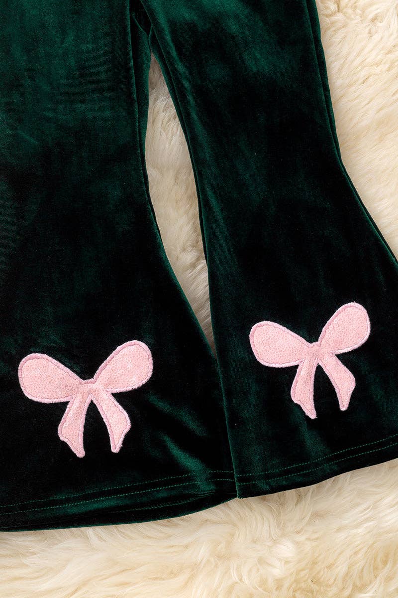Kids Charm Online - Vente Pantalon – enfant - Pantalon vert en faux velours. PNG50676 Jean1