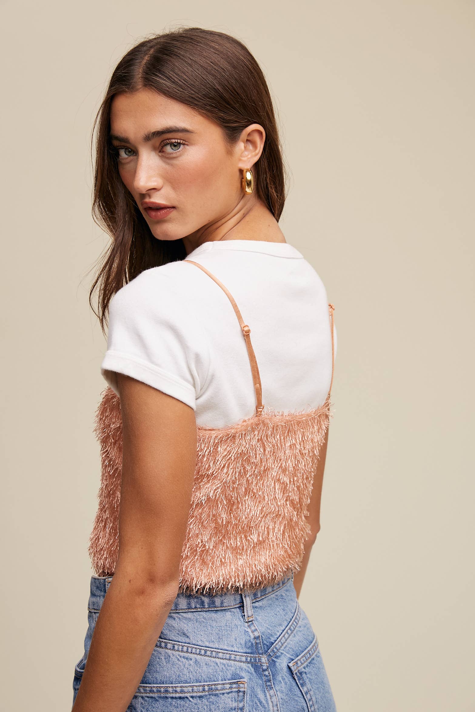 Listicle - Wholesale Camisole - Women's - Metallic Eyelash Knit Cami Top LT13151