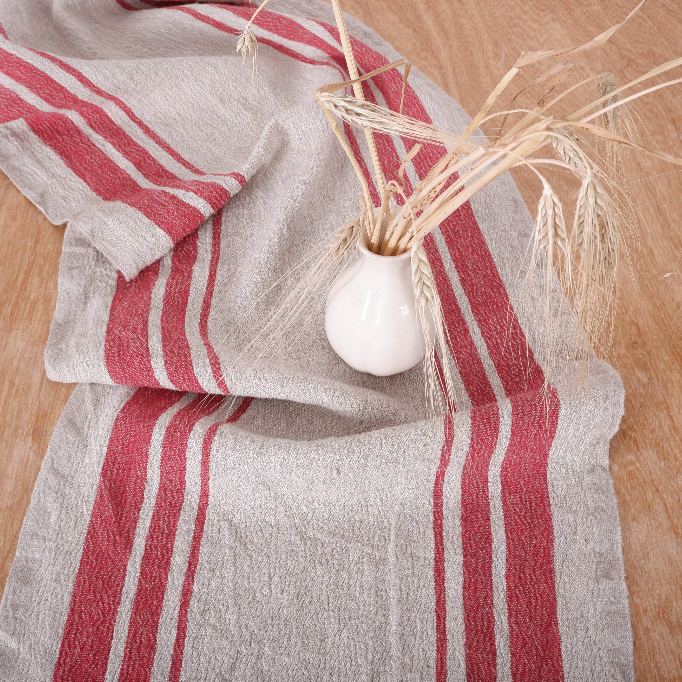 NorraVilla - Wholesale Table Runner - Black Striped - Grain - Linen Table Runner7