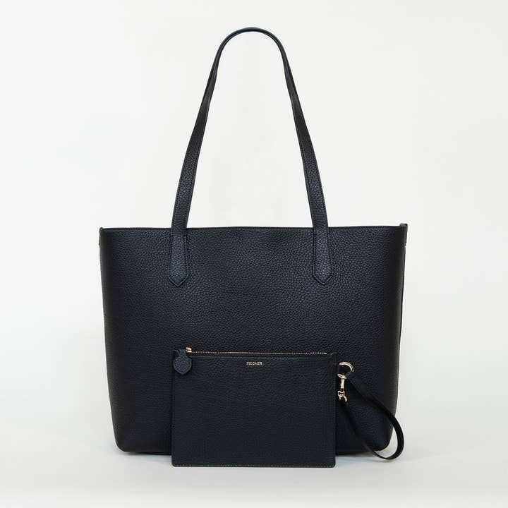 MODHER – wholesale Bärkasse - Dam – Stor läder Tygväska Svart & Röd Interiör4