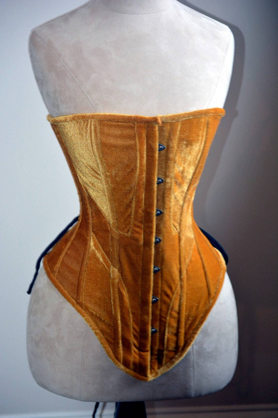 corsettery - Wholesale Corset - Women's - Historical velvet corset: Edwardian overbust corset. Steelbone custom made corset, renaissance, gothic, steampunk, bespoke, victorian5