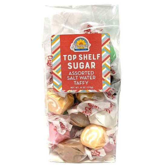 Sunflower Food Company - Vente Caramel écossais - Pocketsnak - Assortiment d'eau salée Taffy - Sac de 6 oz