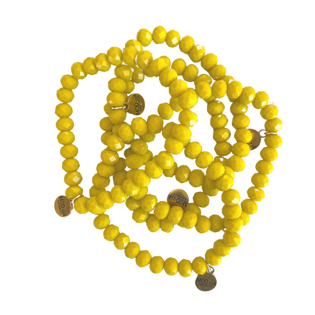 MODish Design Co - Wholesale Beaded Bracelet - Dillon 8mm in Yellow1