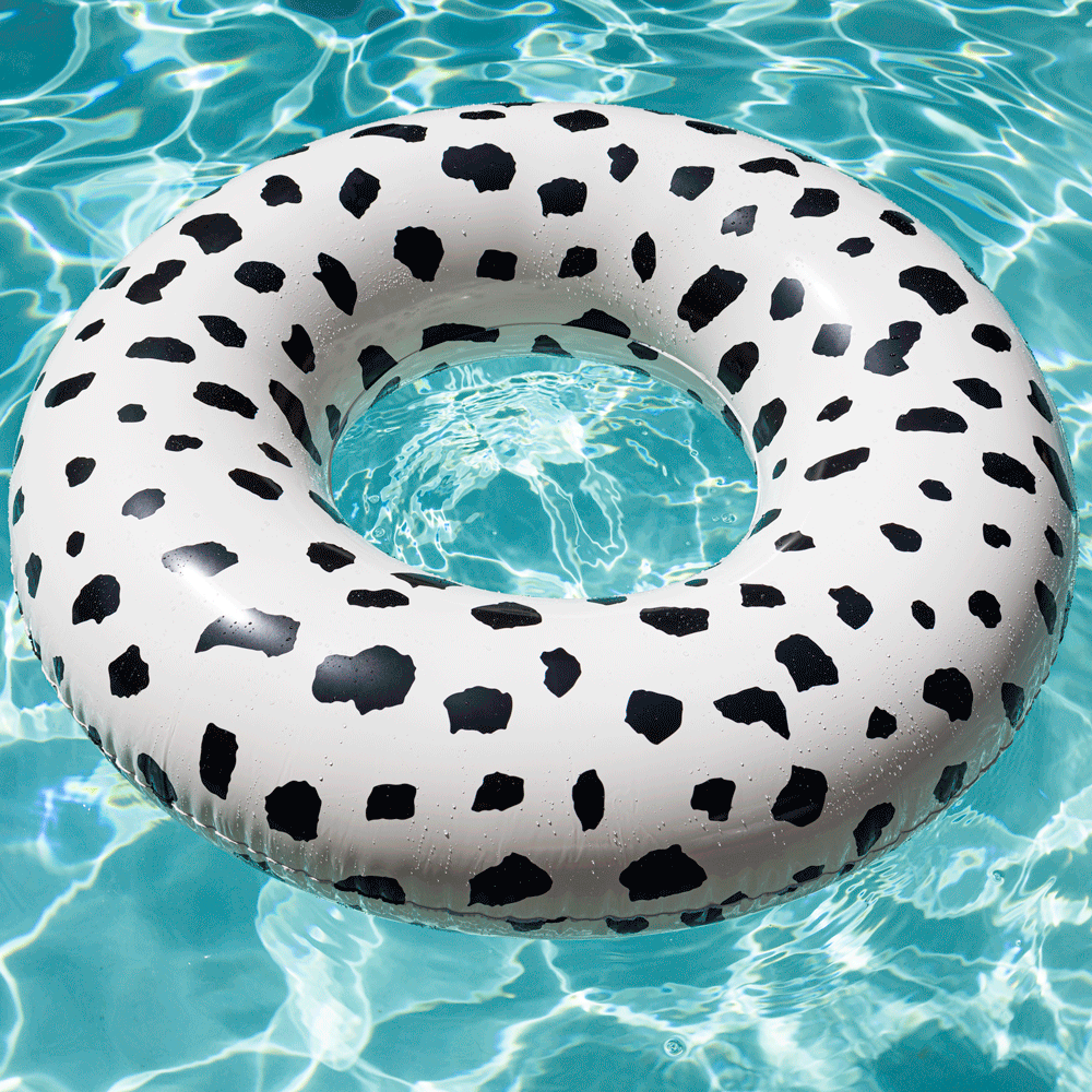 Black Natural Cheetah Pool Float for wholesale on Faire2