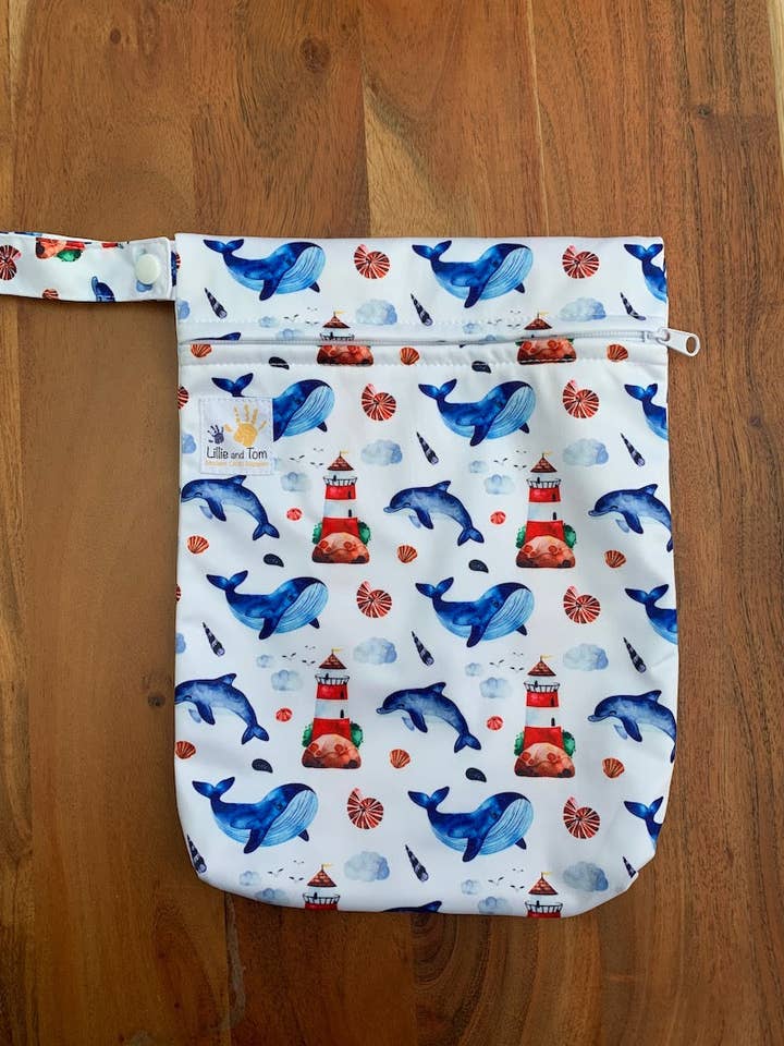 Small Wet bag - Tae a Lighthouse for wholesale by Lillie and Tom