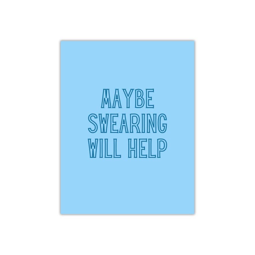 Peace, Love and Sarcasm - Vente Carte de vœux classique - Peut-être Jurer va aider la carte