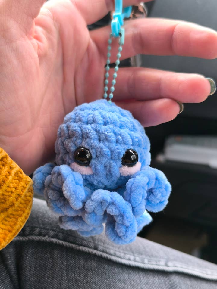 Crochet Octo Keychain for wholesale by Briars Crochet Crafts