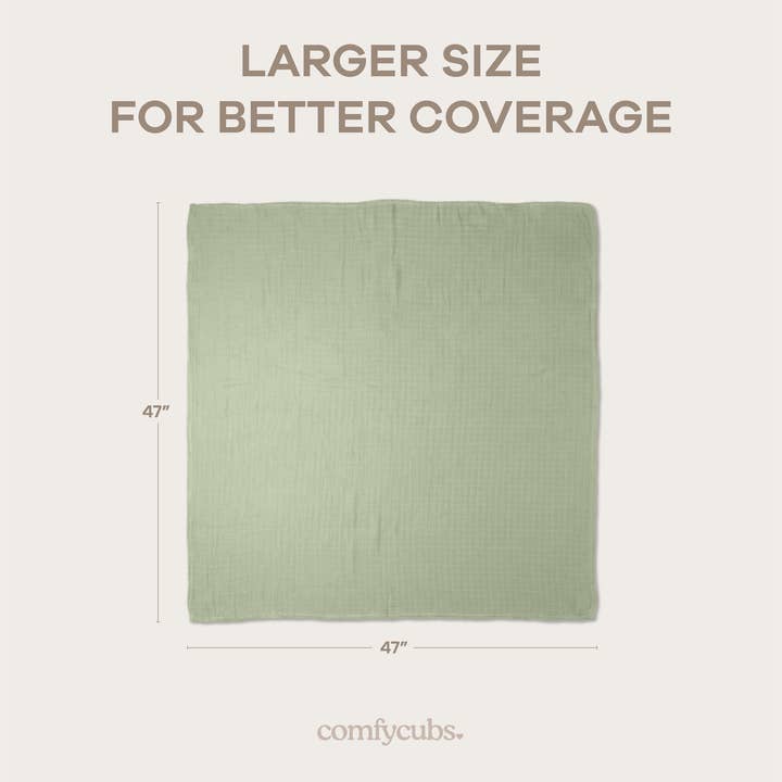 Comfy Cubs - Vente Lange – bébé - Couvertures d'emmaillotage en mousseline, lot de 4, 47" x 47" par Comfy Cubs32