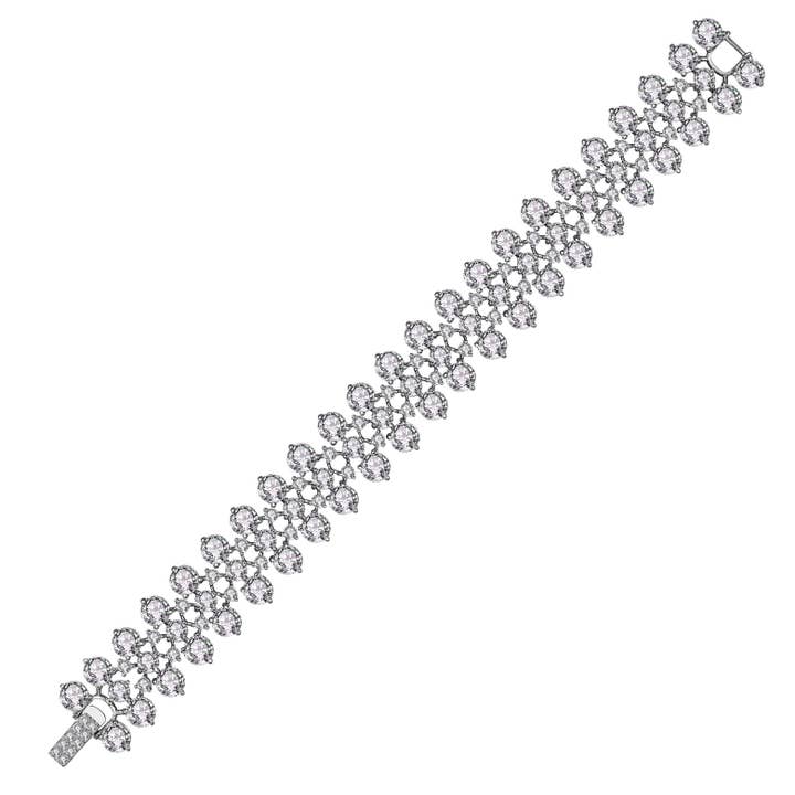 Bracelet en argent sterling avec zircone cubique (2327) pour la vente par Genevive