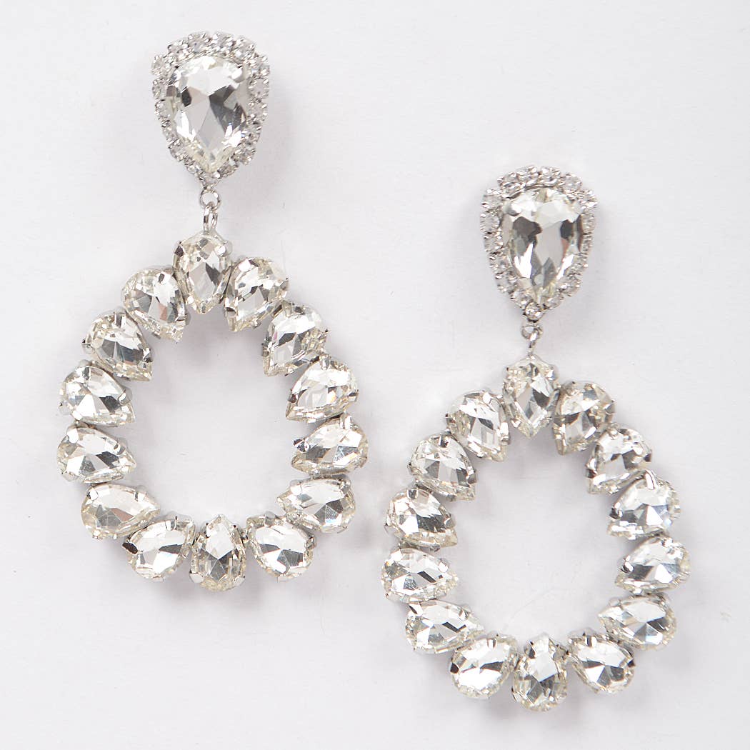 3AM BY H&D ACCESSORIES - Wholesale Dangle Earrings - Tear Drop Stone Earring5