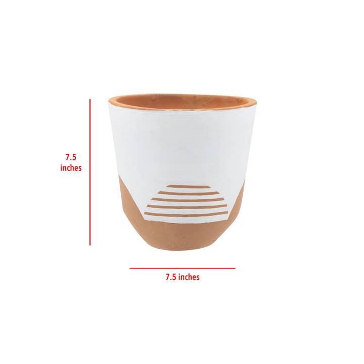 Foreside Home & Garden - Wholesale Plant Pot - Tala Boho White Garden Planter Pot Terracotta2