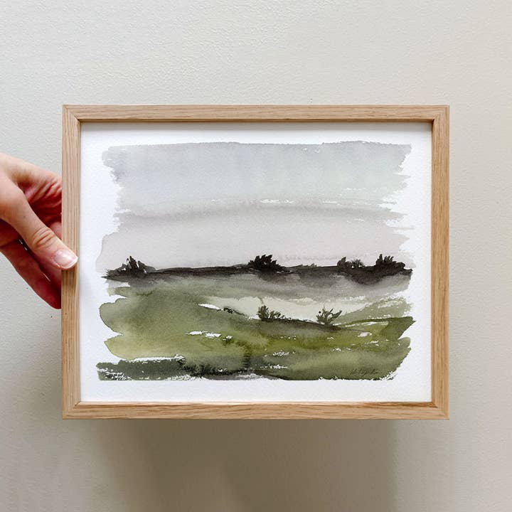 Aquarelkunstdruk „At Dusk” (ingelijst of niet ingelijst) voor wholesale door Whitney Rain Studio