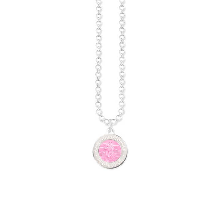 Mini collier Saint Amsterdam blanc/rose pour la vente par Blest.