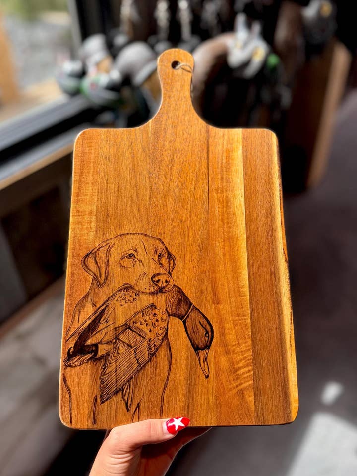 Canard chien bois planche brûlée pour la vente par 309 Artistry