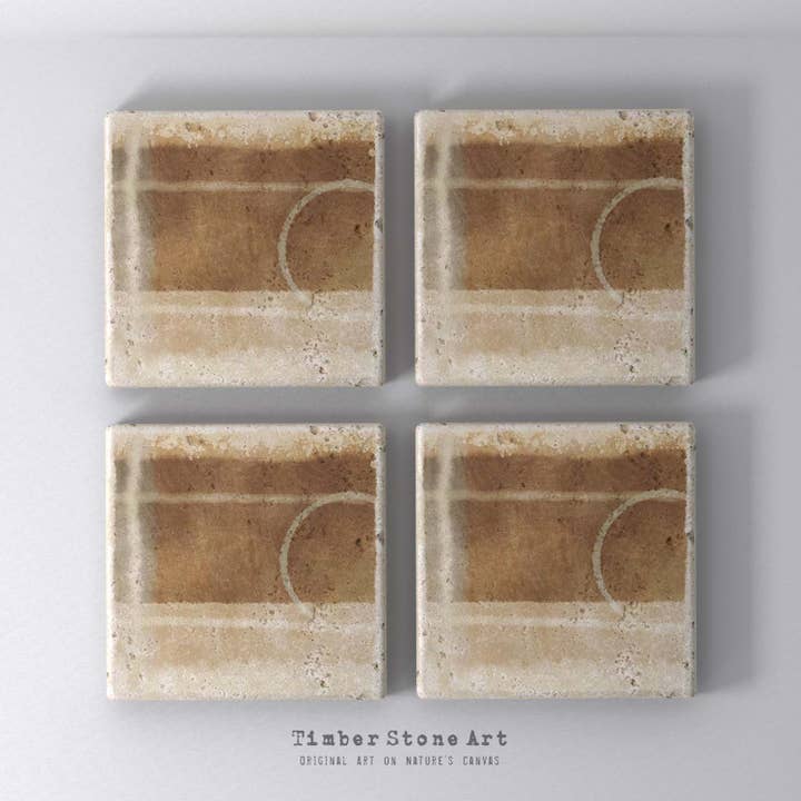 MAIN_ABS33_269 - Set di 4 sottobicchieri in pietra naturale per la vendita all'ingrosso da parte di Timber Stone Art